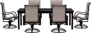 Yardbird® - Pepin 7 Piece Rectangular Outdoor Dining Set with Swivel Rocking Chairs - Sierra