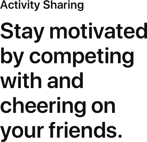 Stay motivated by competing with and cheering on your friends.