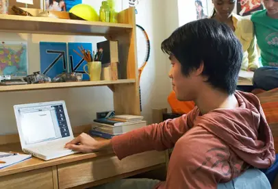 Person using a computer