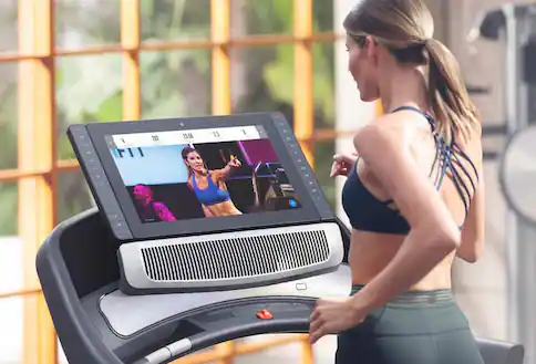 Woman on a treadmill