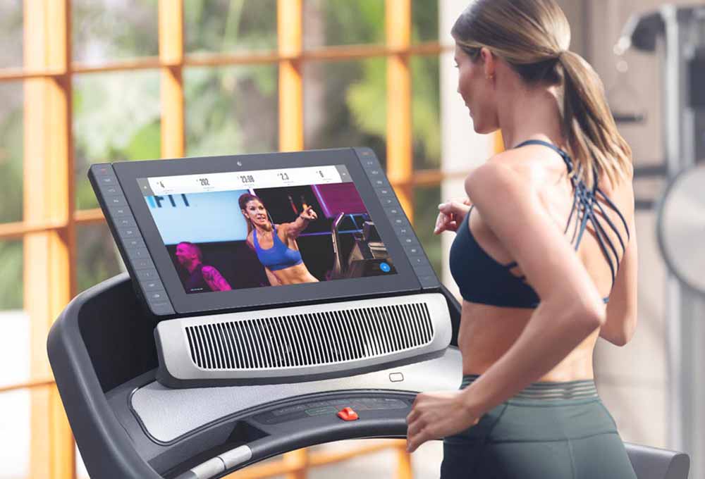 Woman on a treadmill