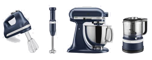 Navy blue blenders and mixers