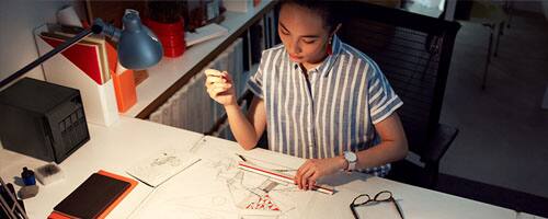 Person working