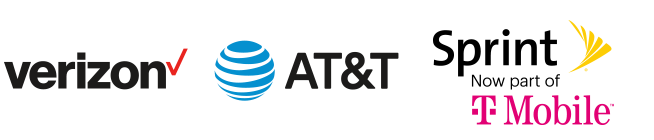 Verizon, A T and T, Sprint
