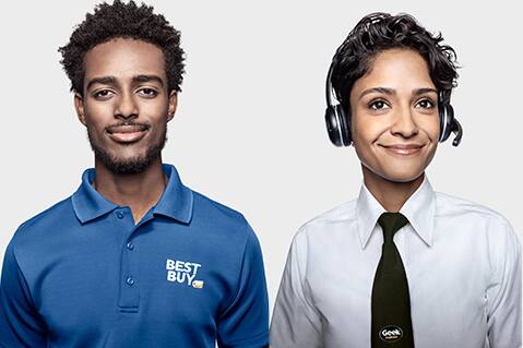 Blue Shirt and Geek Squad Agent