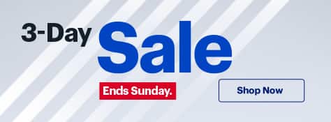 Three-day sale. Tech-tock. Time to get in on some great deals. Sale ends Sunday. Shop now.