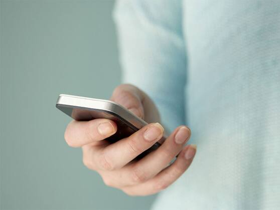 person holding a cell phone