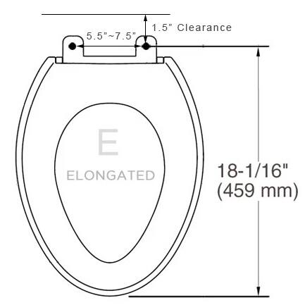 Elongated toilet seat