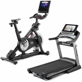 Stationary bike and treadmill