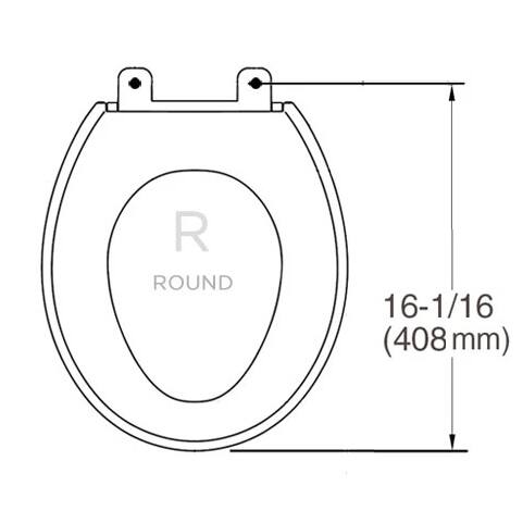 Round toilet seat