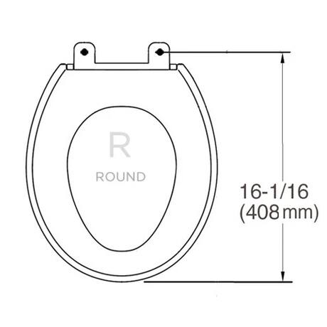 Round toilet seat