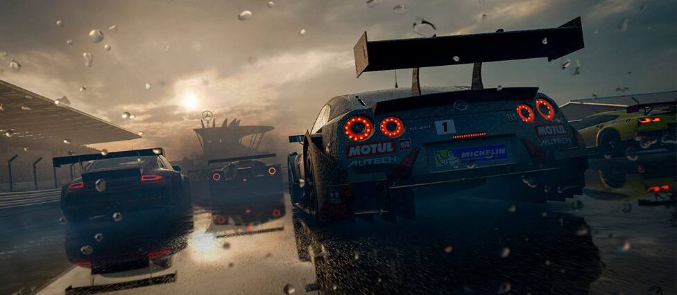 Cars in rain