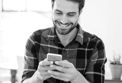 Man using phone