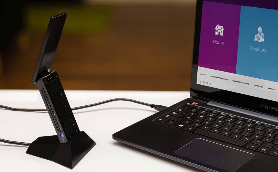 Wi-Fi adapter near laptop