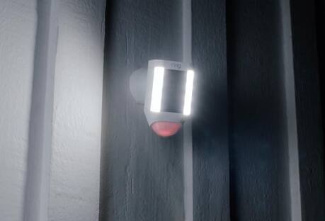 Security camera with floodlights