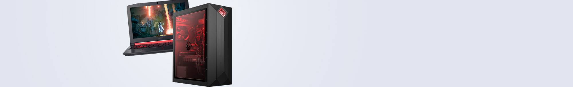 Gaming desktop, gaming laptop