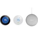Smart thermostats and voice-activated speaker