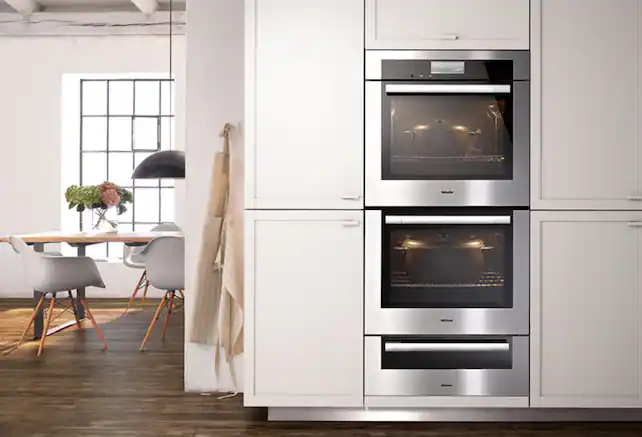 Wall ovens in kitchen