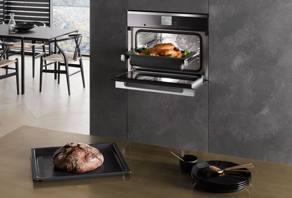 Wall ovens in kitchen
