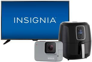 Television, action camera and air fryer