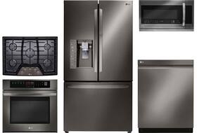 Refrigerator, microwave, wall oven, cooktop and dishwasher