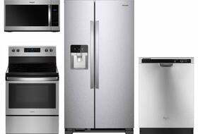 Refrigerator, range, dishwasher and microwave