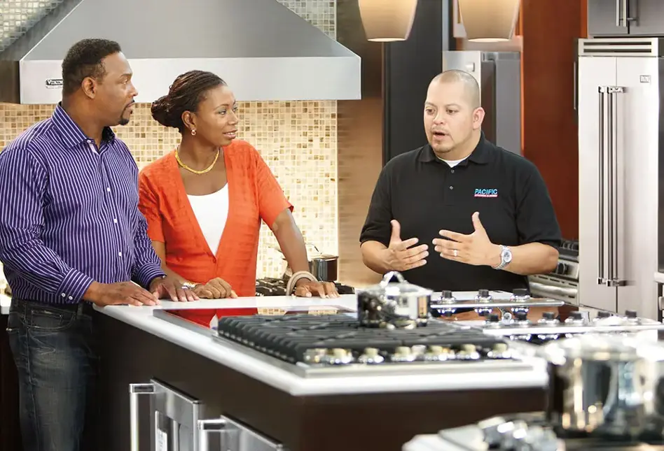 People talking in a store