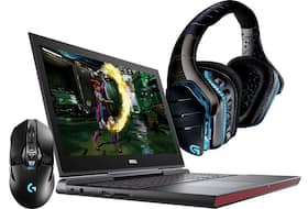 Gaming laptop, gaming mouse, gaming headset