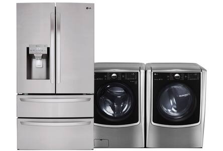 Refrigerator, washer, dryer