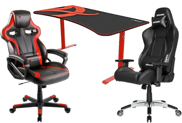 Gaming desk, gaming chairs