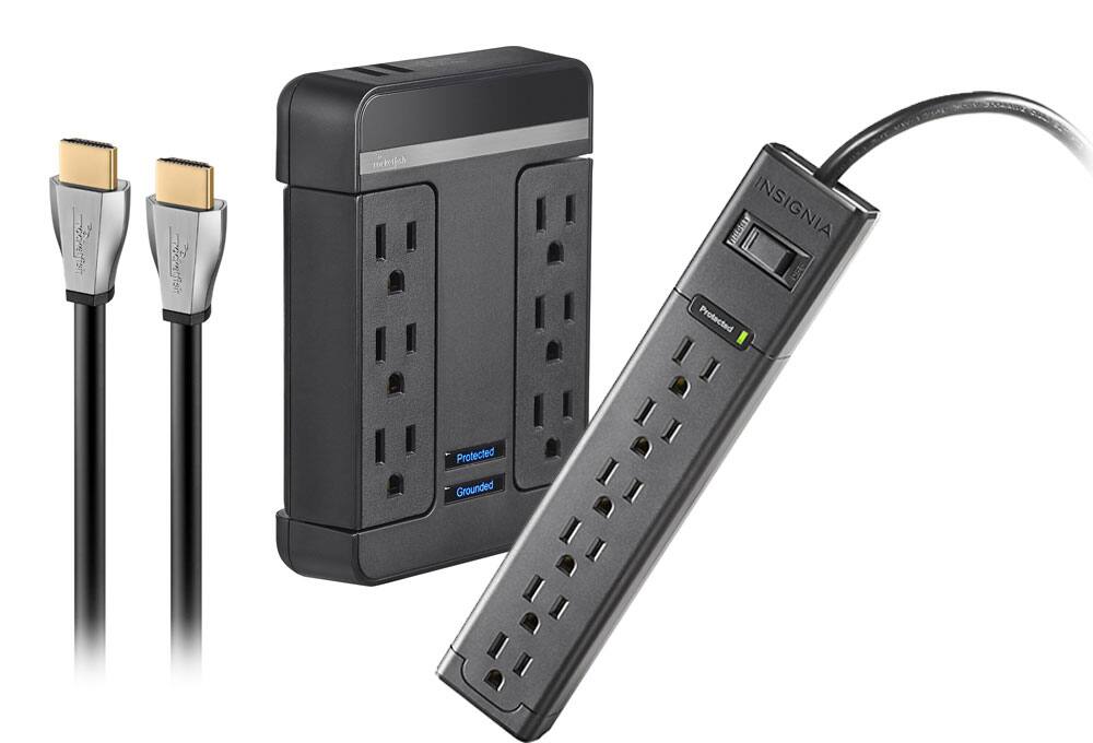 HDMI cable, surge protectors