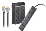 HDMI cable, surge protectors