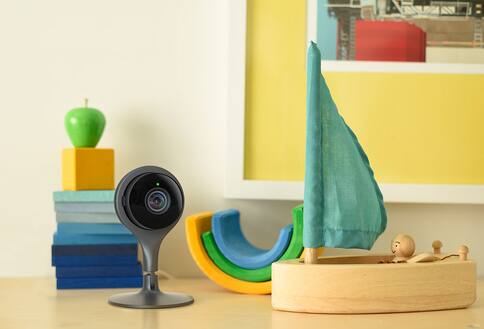 Security camera on counter