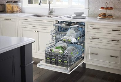 Dishwasher in kitchen