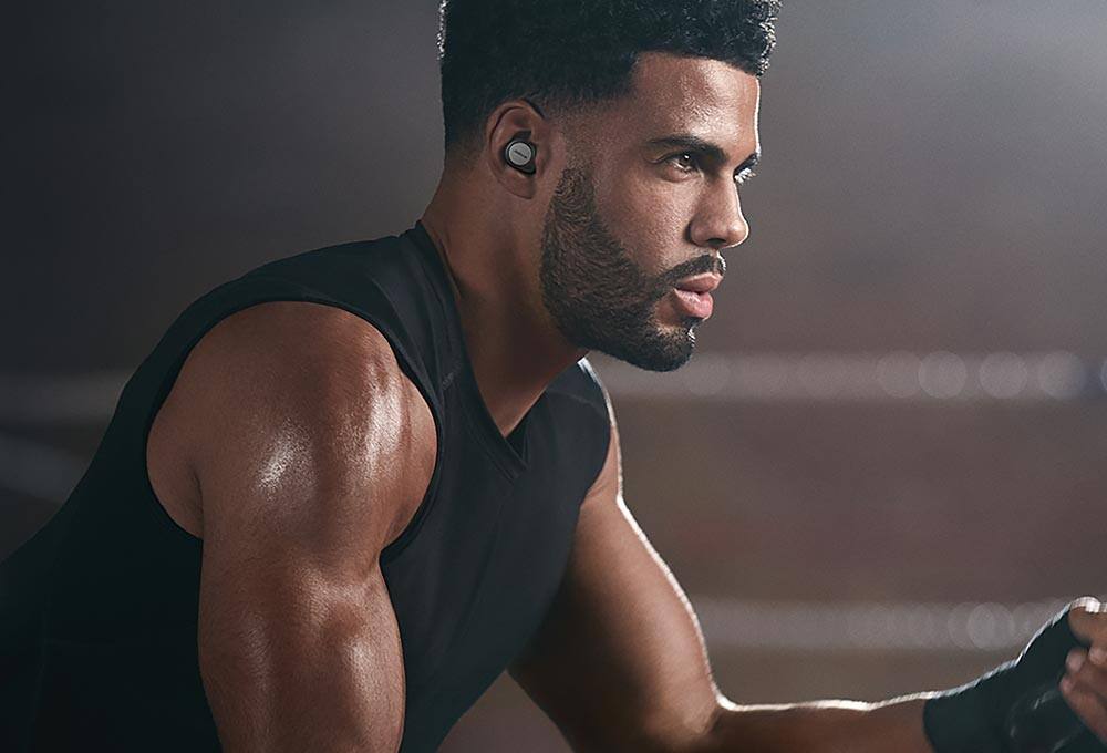 Man wearing headphones