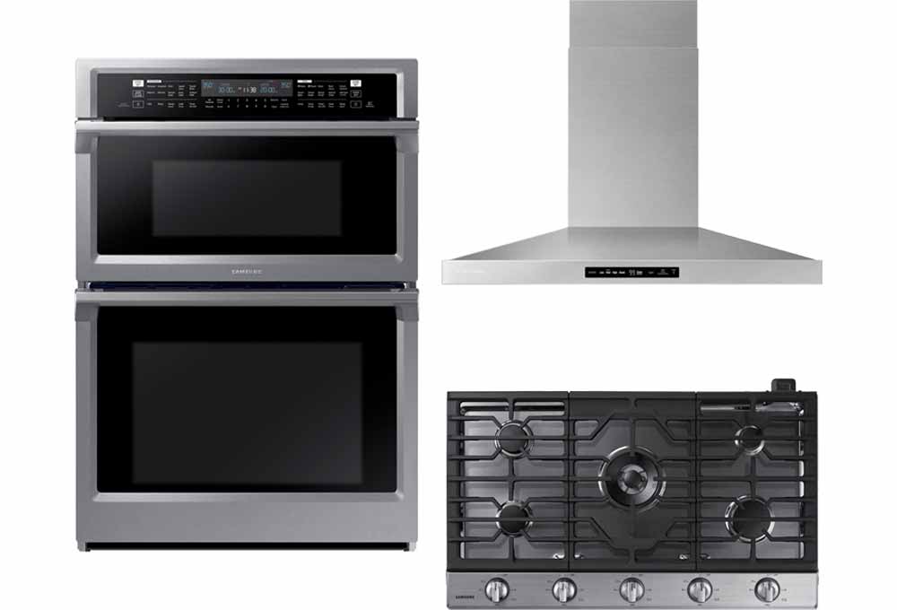 Wall oven, cooktop, range hood