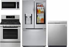 Refrigerator, dishwasher, microwave, range