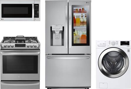 Refrigerator, range, washer and microwave