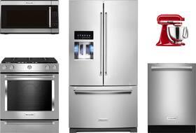 Refrigerator, dishwasher, microwave, range, stand mixer