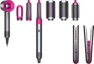 Hair straightener, curling iron set, hair dryer