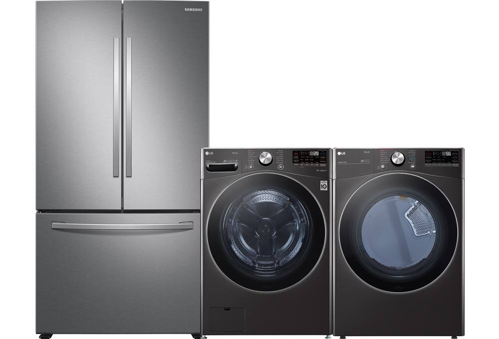 Refrigerator, washer and dryer