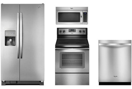 Refrigerator, dishwasher, microwave, range