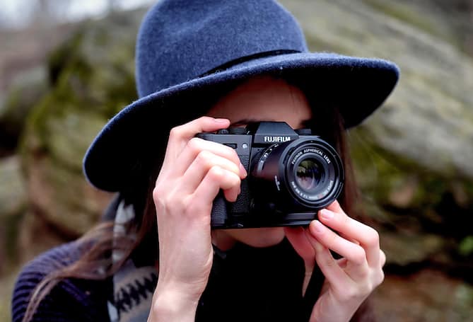 Woman taking a photo