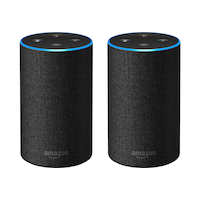 2-Pack Amazon Echo 2nd Gen Smart Speaker