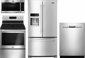 Refrigerator, range, dishwasher and microwave