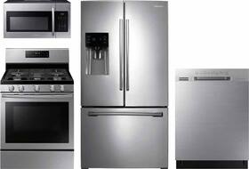 Refrigerator, range, dishwasher and microwave
