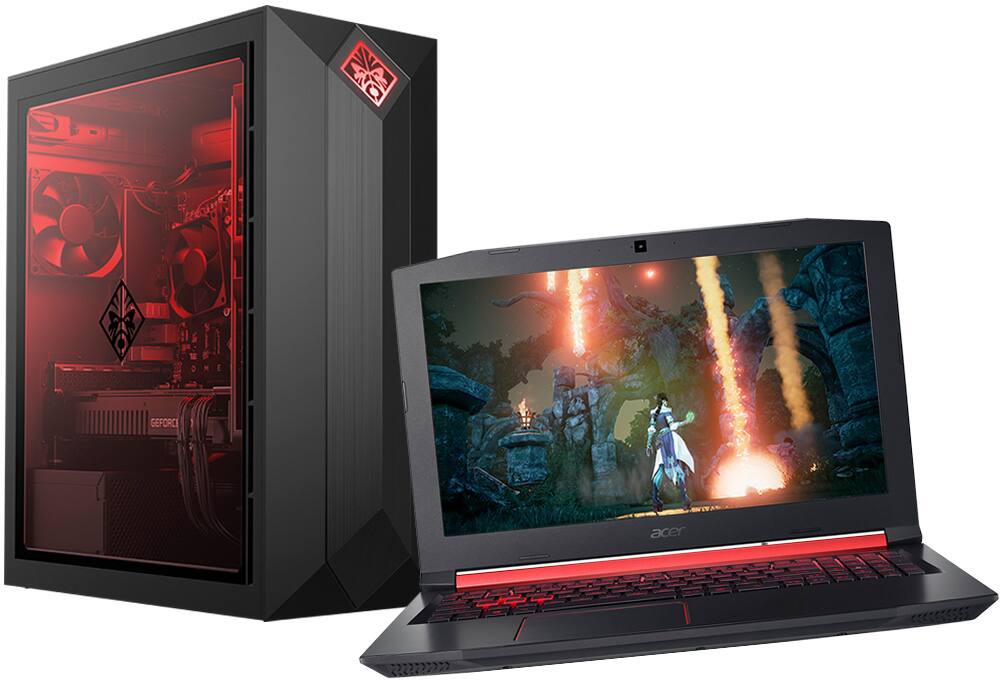Gaming desktop, gaming laptop