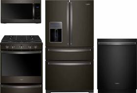 Refrigerator, range, dishwasher and microwave
