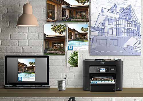 Business printer, laptop