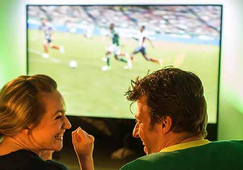 Watching sports on TV